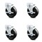 Service Caster 5 Inch Hard Rubber Wheel Swivel Bolt Hole Caster Set with Brake SCC-BH20S514-HRS-TLB-4 - alternate 1
